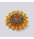 XSB158 - Yellow Sunflower Saree Brooch